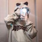 Cat Ear Hoodie Khaki - One Size