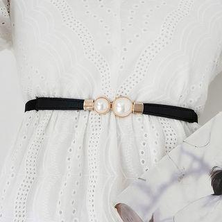 Faux-pearl Belt