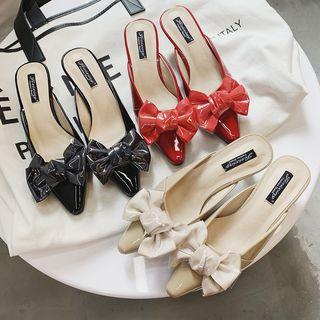 Bow Low Heel Mules