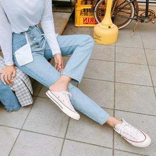Inside-out Pocket Straight-cut Jeans
