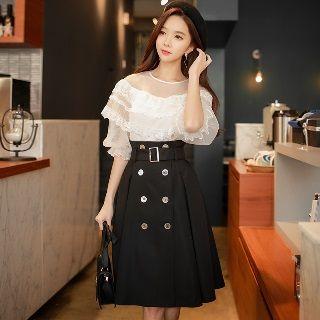 Double-breasted Maxi Skirt