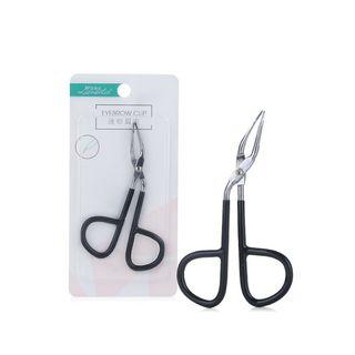 Stainless Steel Eyebrow Tweezer 1 Pc - Black - One Size