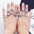 Set Of 13: Ring (various Designs) As Shown In Figure - One Size