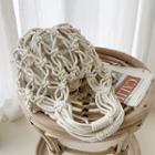 Net Bucket Bag & Inset Drawcord Pouch Ivory - One Size