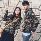 Couple Matching Camouflage Hooded Pullover