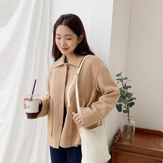 Collared Woolen Corduroy Jacket
