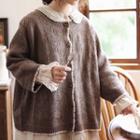 Pointelle Knit Cardigan Coffee - One Size