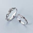 Couple Matching 925 Sterling Silver Leaf Ring S925 Sterling Silver - As Shown In Figure - One Size