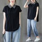 Print Panel Short-sleeve T Shirt