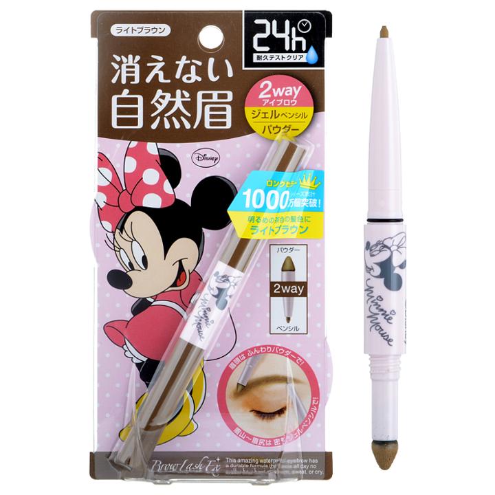Bcl - Browlash Ex W Eyebrow Gel Pencil & Powder Minnie Mouse Edition (light Brown) 1 Pc