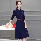Split-neck Dress