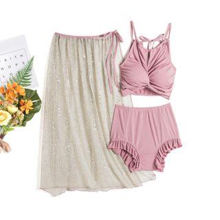 Set: Cut-out Tankini + Cover Up