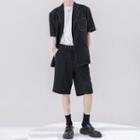 Stitch Short Sleeve Blazer / Dress Shorts