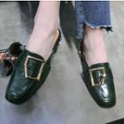 Buckled Loafer Mules