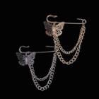 Alloy Butterfly Safety Pin Brooch
