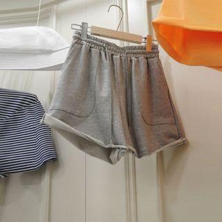 High-waist Wide-leg Sweatshorts
