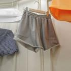High-waist Wide-leg Sweatshorts