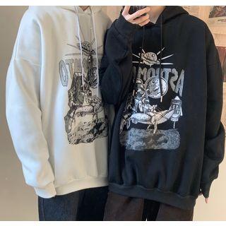 Astronaut Print Hooded Sweatshirt