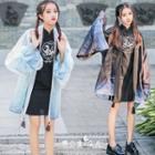 Chiffon Light Jacket / Long-sleeve Qipao Mini Dress