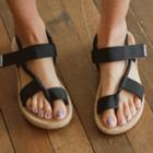 Self-fastener Espadrille Sandals