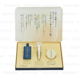 Kose - Maihada Katsujun Skin Trial Set: Hadajun Toner 30ml + Activated Lift Essence 9ml + Activated Lift Cream 10g + Activated Lift Mask 1 Pc 4 Pcs