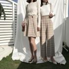 Plaid A-line Skirt / Pinafore Jumpsuit