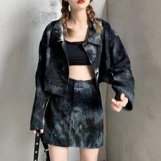 Tie Dye Cropped Jacket / Skirt