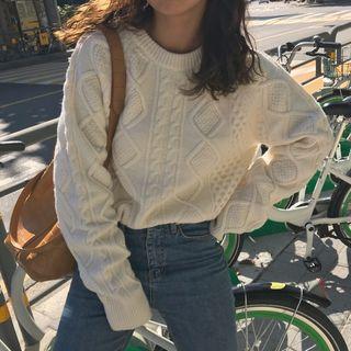 Crewneck Rib-knit Top