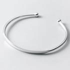 925 Sterling Silver Open Bangle 1 Pc - 925 Sterling Silver Open Bangle - One Size