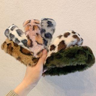 Leopard Print Faux Fur Headband