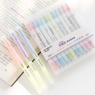 Set Of 12: Dual-tipped Highlighter
