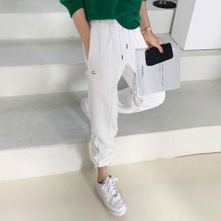 Pintuck Smiley-printed Jogger Pants