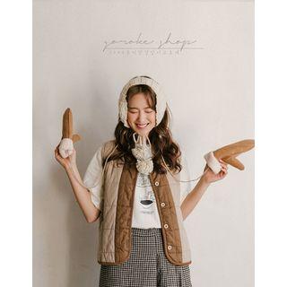 Buttoned Quilted Vest