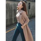 Double-breasted Midi Coat With Belt