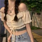 Plain Cropped Camisole / Off-shoulder Cropped Top