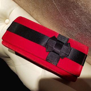 Bow Velvet Clutch