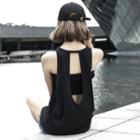 Open Back Printed Tank Top