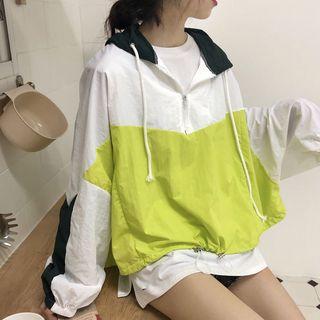 Set: Color Block Long Sleeve Hoodie / Tank Top