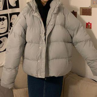 Plain Loose-fit Zip Jacket