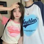 Couple Matching Raglan Lettering T-shirt (various Designs)