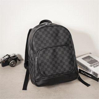 Plaid Backpack Black - One Size