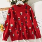 Christmax-print Crew-neck Sweater