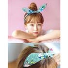 Bow Striped Floral Hair Band