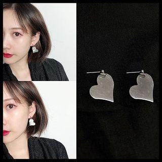 Heart Stud Earring 1 Pair - As Shown In Figure - 3.5cm