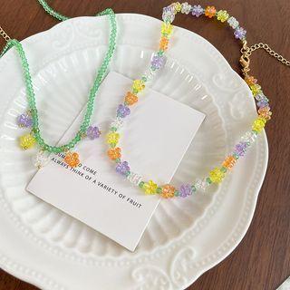 Flower Acrylic Pendant Necklace (various Designs)