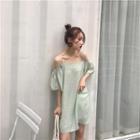 Short-sleeve Cold-shoulder Sundress