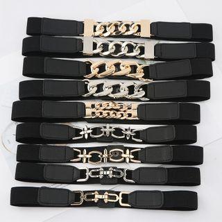 Elastic Faux Leather Belt (various Designs)