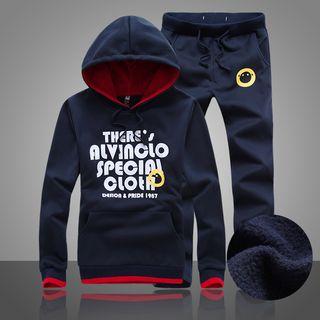 Set: Lettering Hoodie + Sweat Pants