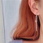 Safety Pin Alloy Fringed Earring 1 Pair - S925 Silver - Silver - One Size