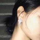 Rhinestone Cross Earring 1 Pair - D50a - Stud Earring - One Size